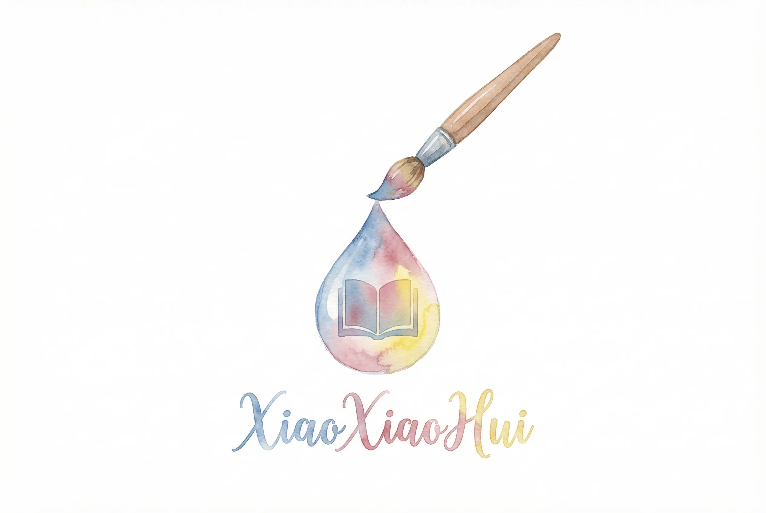 小小绘 水彩画笔Logo